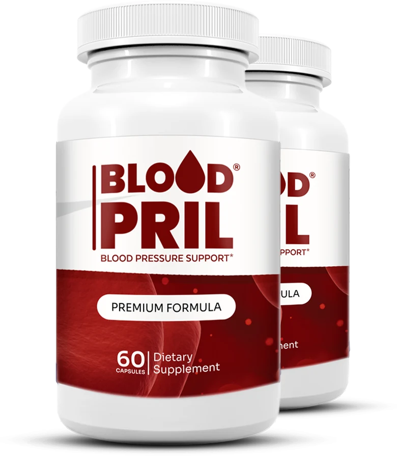 BloodPril blood pressure support capsule bottles